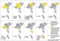 L’inscription spatiale de la distribution : une organisation par districts selon la baie d’abattage des globicéphales