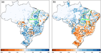 Projection de l’usage des terres agricoles et de pâturage au Brésil en 2050 par rapport à aujourd’hui
