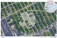 Vue satellite du quartier Jefferson-Mack, 2017 (Détroit, États-Unis) 