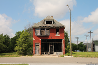Maison abandonnée sur Chene Street à Detroit (États-Unis)
