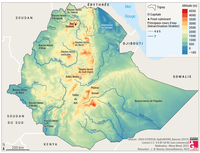 Éthiopie : principaux ensembles topographiques, hydrographiques et orographiques