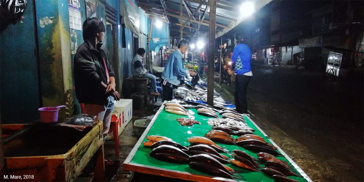 Marché aux poissons en Indonésie