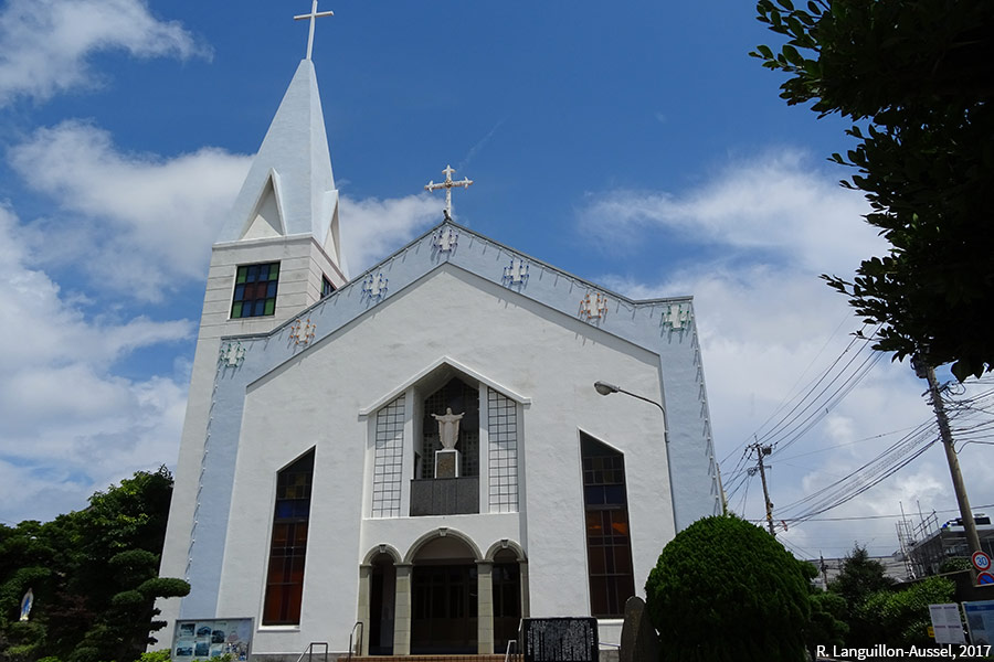 Témoignage des chrétiens cachés dans l'archipel des Goto : l'église principale de la ville de Fukue