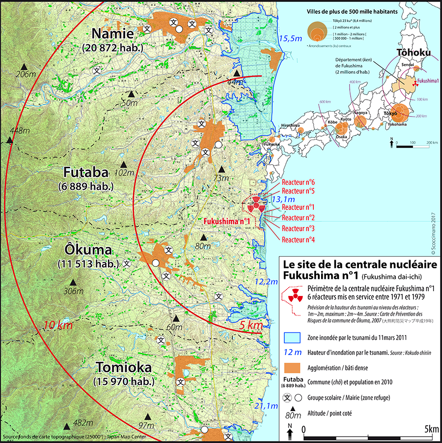 Rémi Scoccimarro — Carte Fukushima et le Tohoku