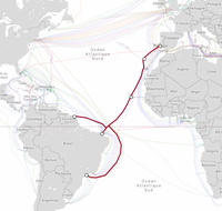Le câble sous-marin EllaLink entre Brésil et Europe (Portugal)