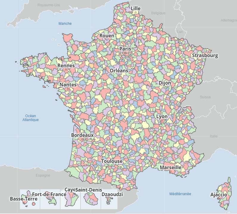 La France des intercommunalités, DROM inclus
