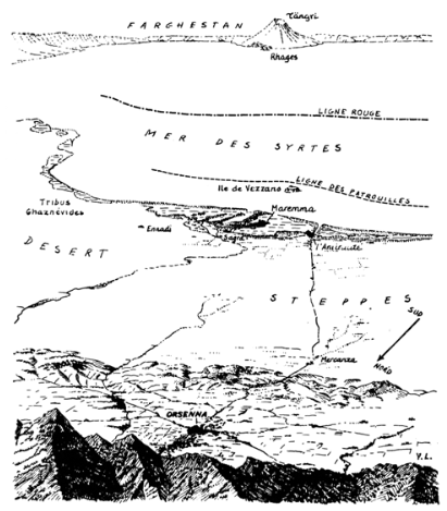 La carte des Syrtes selon Yves Lacoste