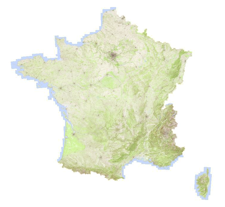 La carte topographique de l'IGN à l'échelle France