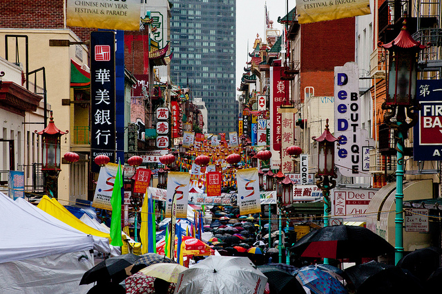 Chinatown un jour de pluie San Francisco photo
