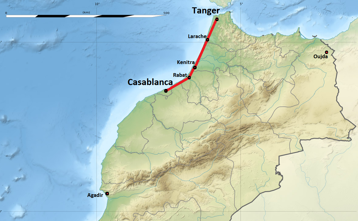 Carte TGV Maroc