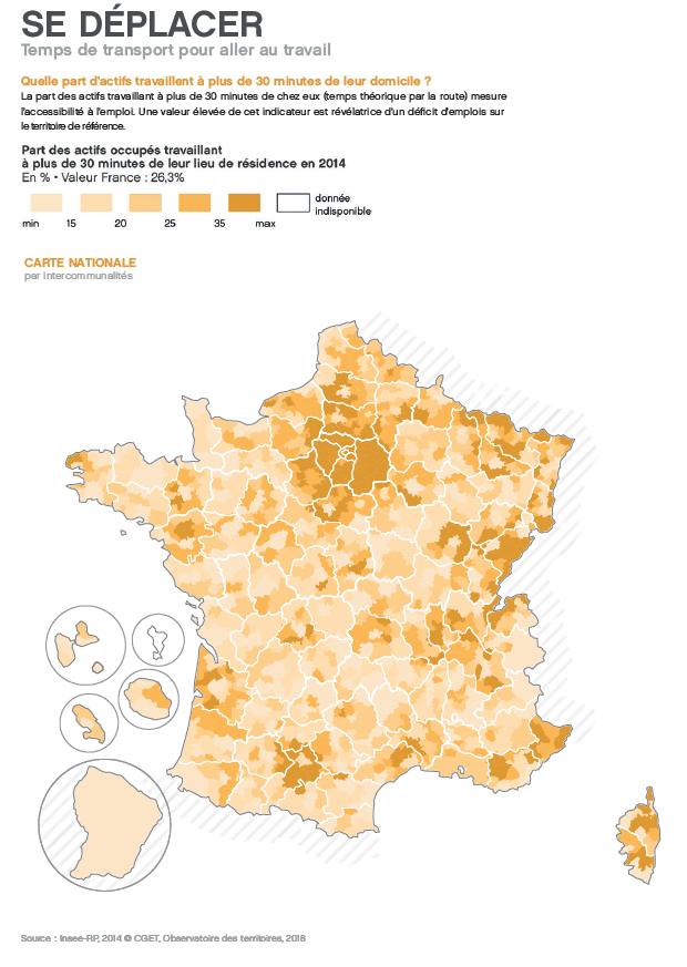carte du CGET se déplacer en France