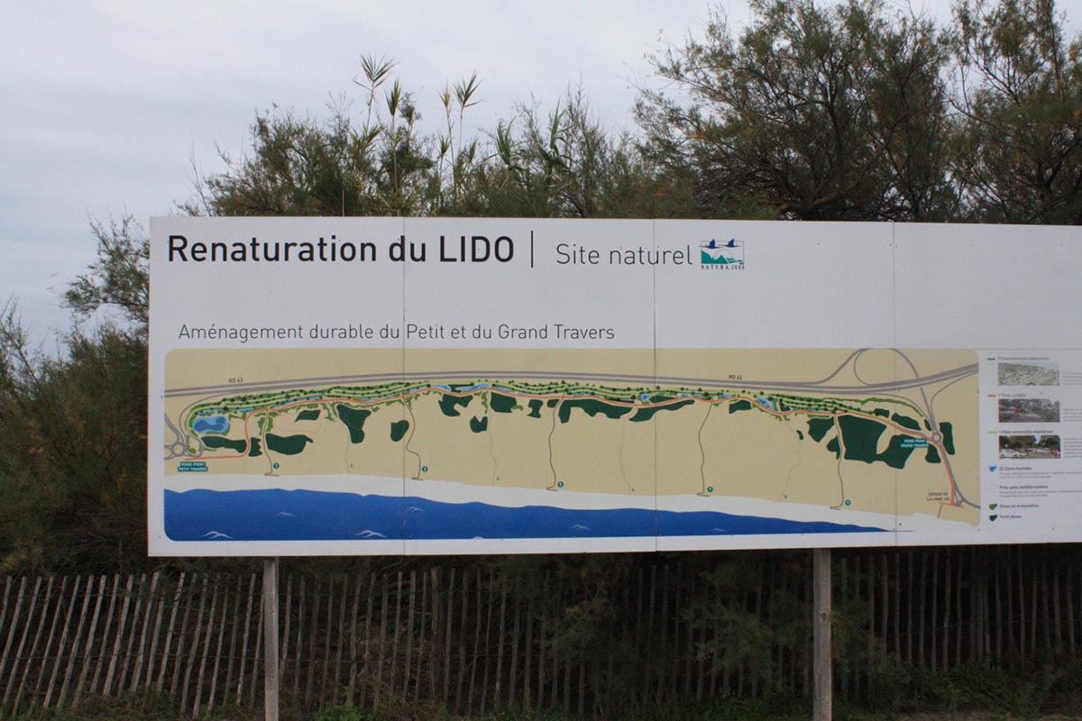 photo restauration du lido littoral languedocien