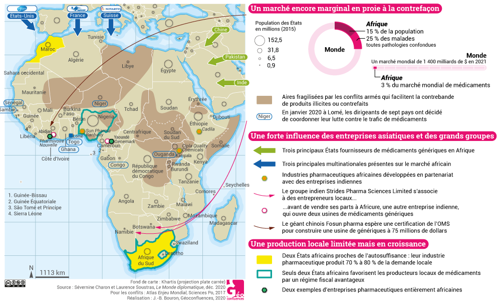 carte industrie pharmaceutique afrique
