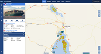 Embouteillage du trafic maritime du canal de Suez (plan large) (Egypte)