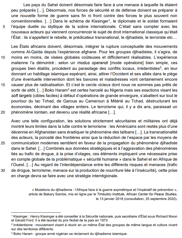 sujet bac 2022 djihadisme