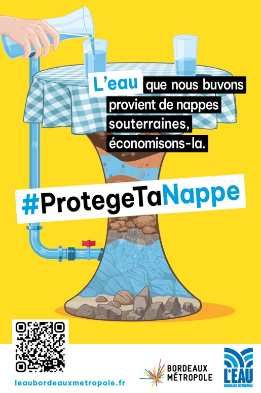 Nappes affiche eau Bordeaux