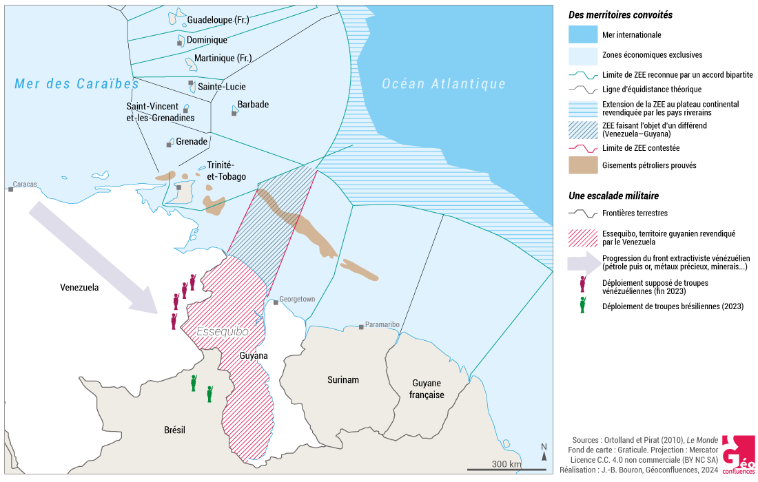 frontières maritimes et conflits autour du pétrole dans la ZEE du Guyana