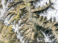 La route Leh - Vallée de la Nubra par le col du Khardung (Himalaya, Inde)