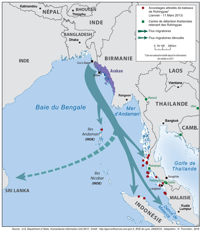 Trajectoires des migrants maritimes